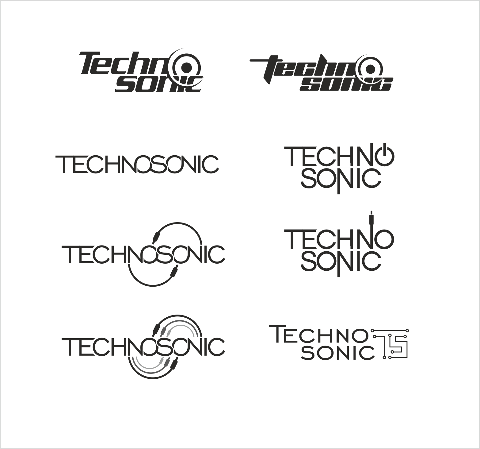 Наброски логотипа Techosonic